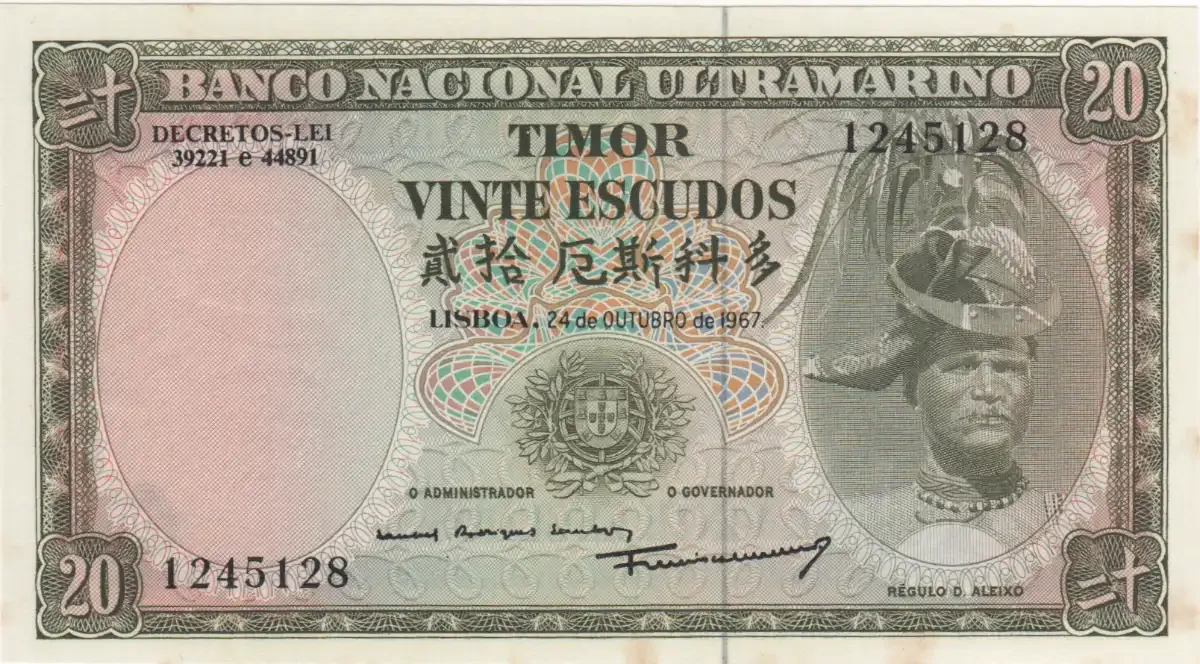 Timor 1967 20 Escudos Pick#26 Uncirculated product image