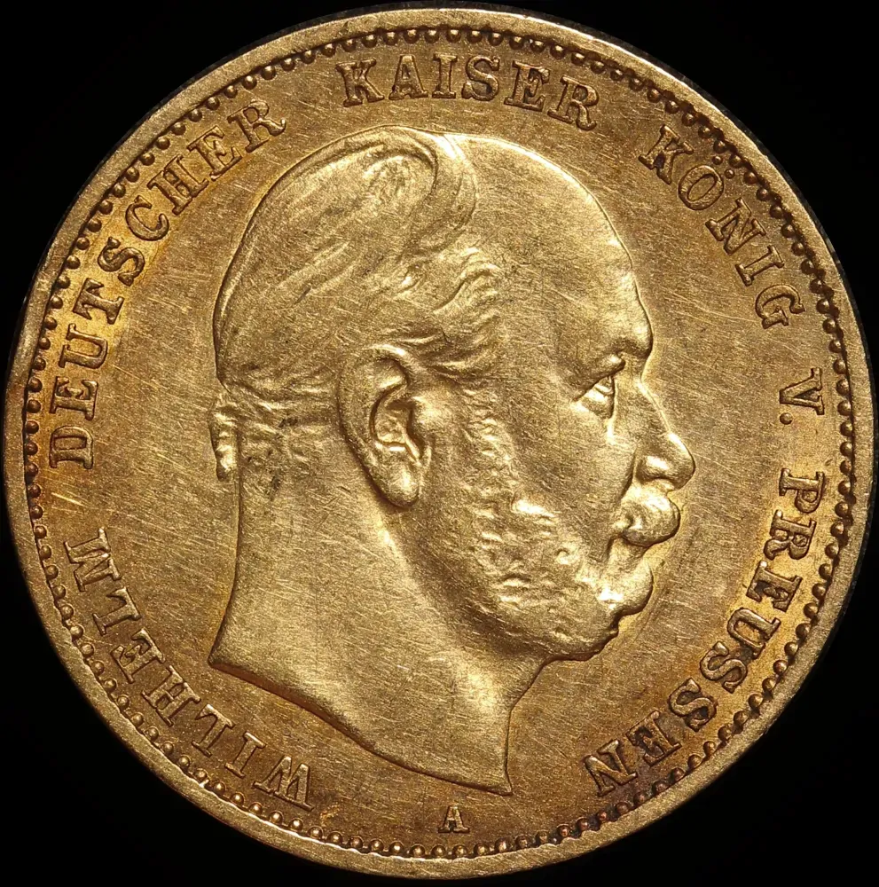 German States (Prussia) 1880-A Gold 10 Marks KM#504 about Unc product image
