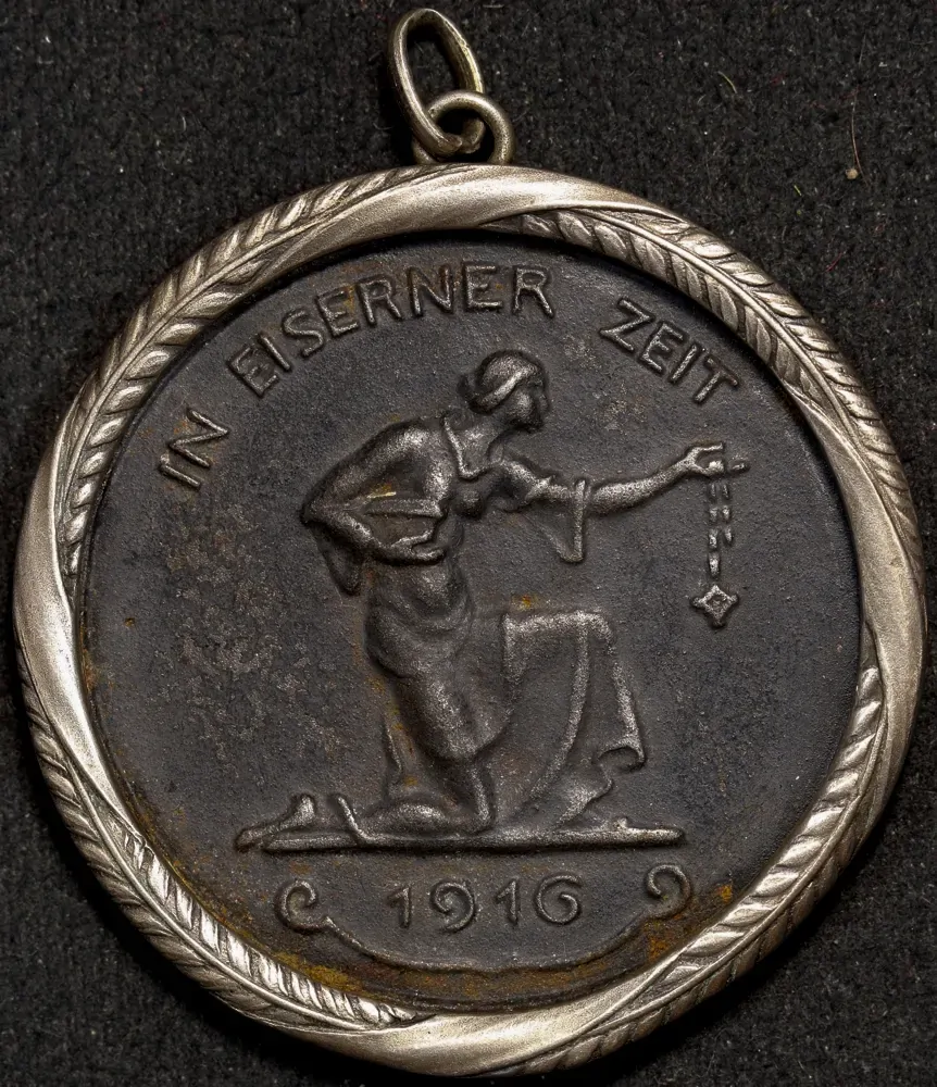 Germany 1916 Iron Donation Medal N#64264 Gold for Iron in Mount product image
