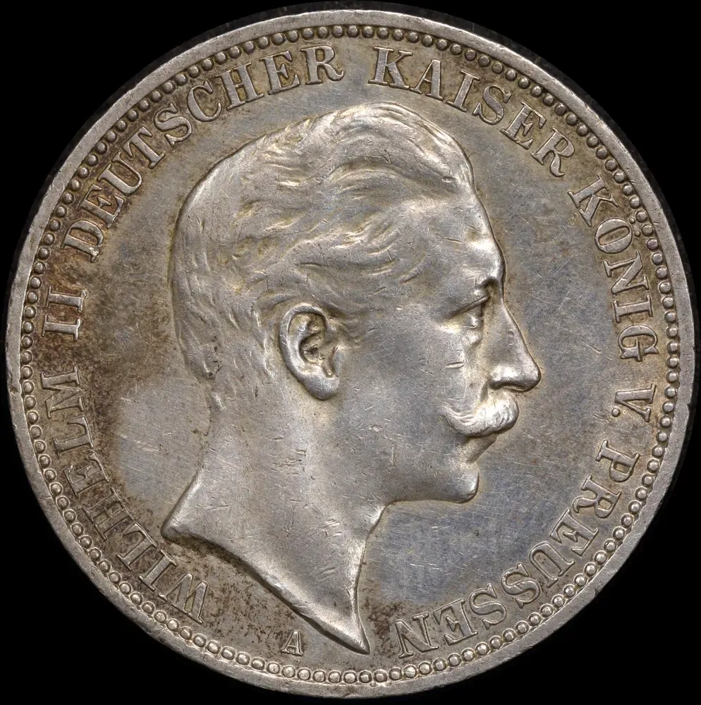German States (Prussia) 1911-A Silver 3 Mark KM#527 Extremely Fine product image