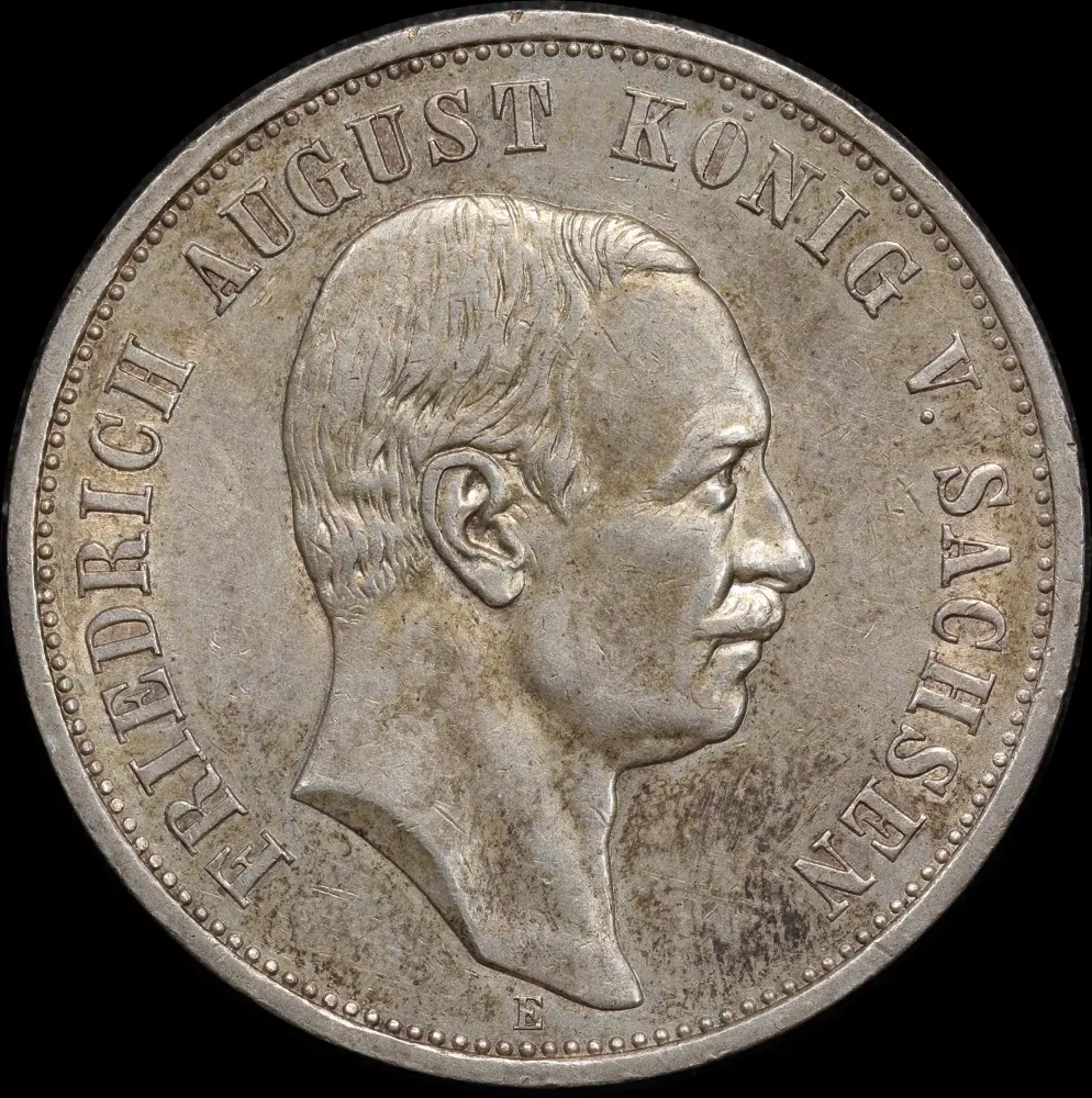 German States (Prussia) 1912-A Silver 3 Mark KM#527 good EF product image