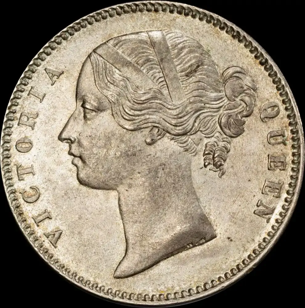 India (British) 1840 Silver 1/2 Rupee KM#456 PCGS MS63 product image