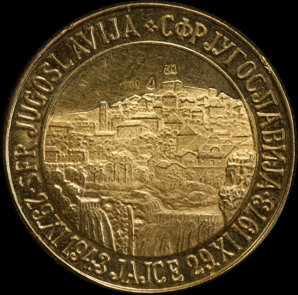 Yugoslavia 1973 Gold Medal 30th Anniversary of Second AVNOJ Meeting in Jajce product image
