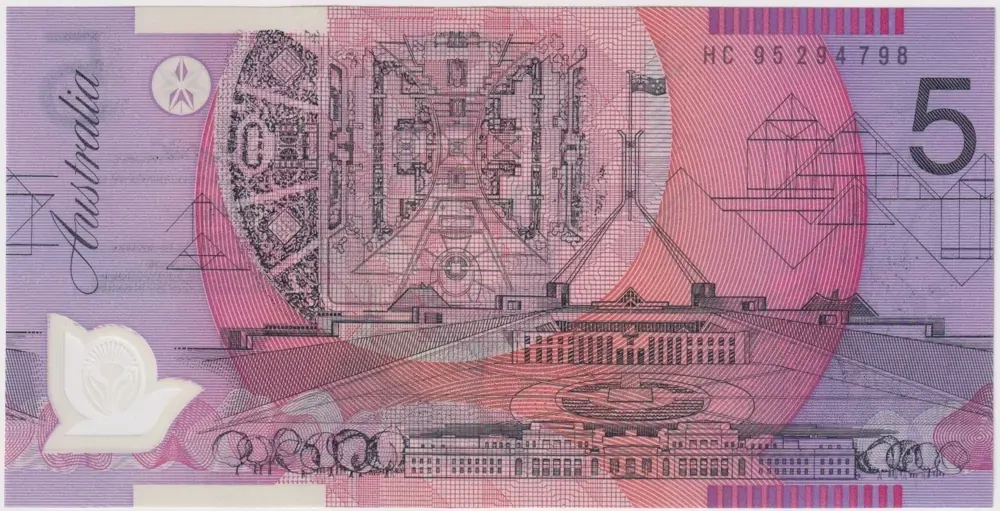 1995 $5 Note Fraser/Evans HC95 1st Prefix R217aiF Uncirculated product image