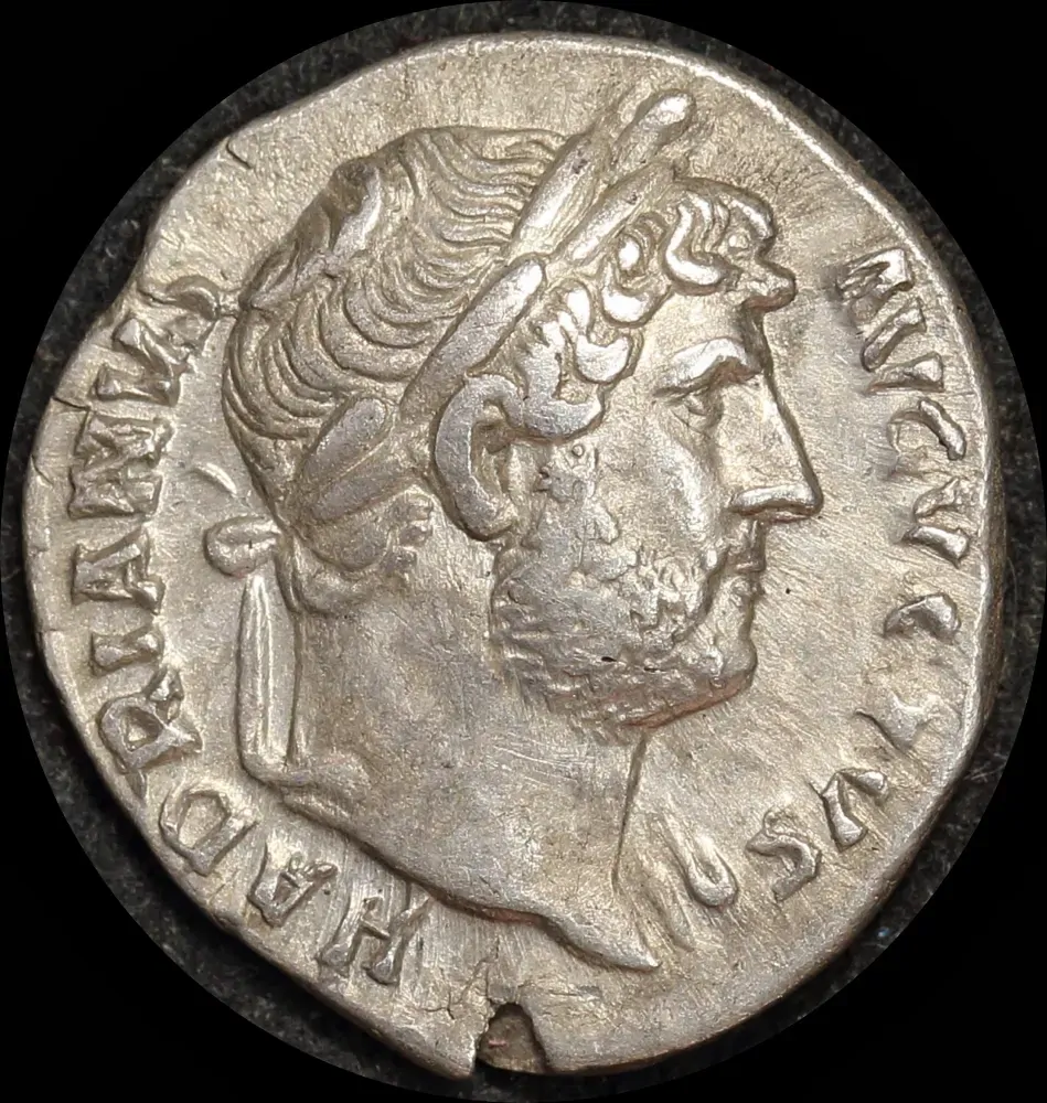 Ancient Rome (Imperial) 126 - 127 AD Hadrian Silver Denarius Abundantia RIC II 845 Extremely Fine product image