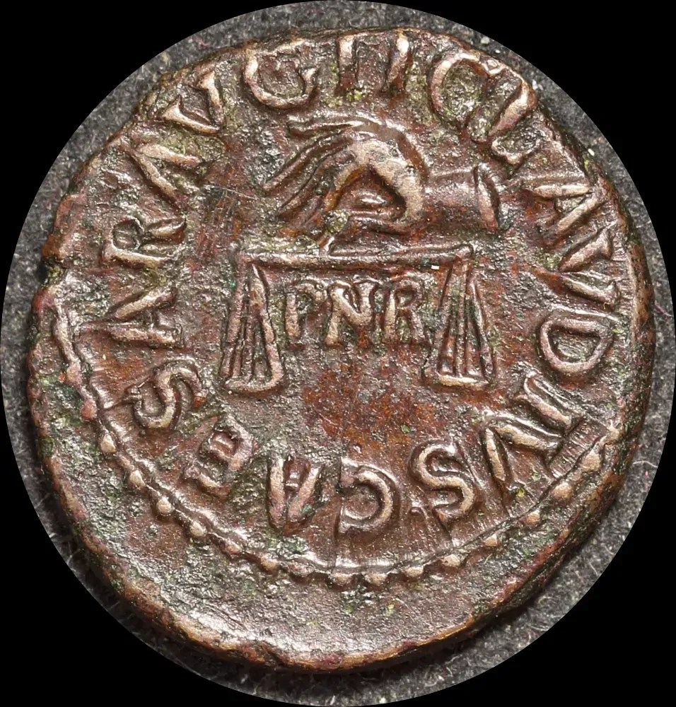 Ancient Rome (Imperial) 41 AD Claudius Bronze Quadrans RIC 85  good VF product image