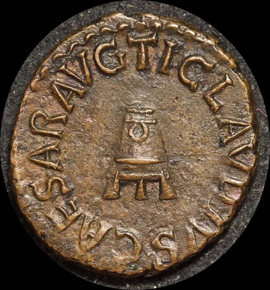 Ancient Rome (Imperial) 41 AD Claudius Bronze Quadrans RIC 90 Very Fine product image