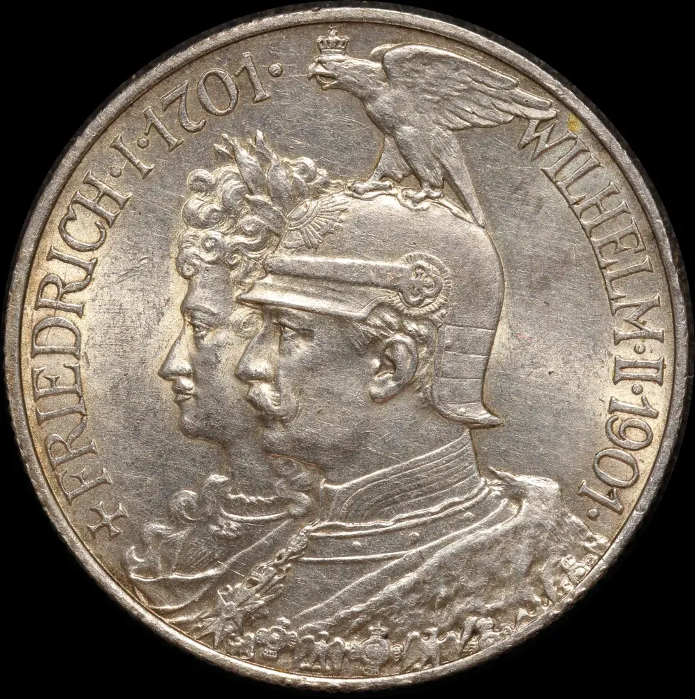 German States (Prussia) 1901 Silver 2 Mark KM# 525 Uncirculated product image