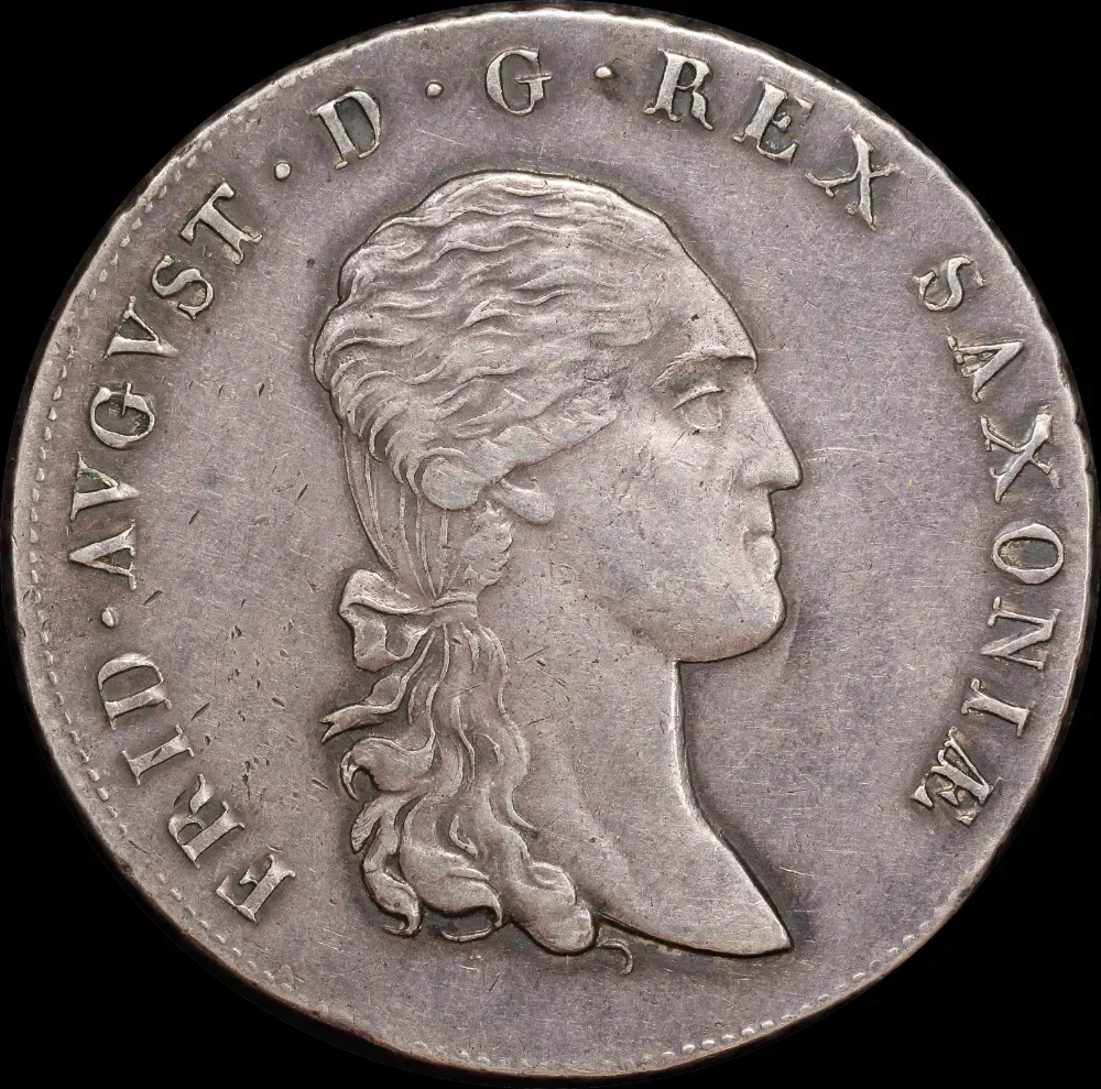 German States (Saxony-Albertine) 1815 Silver Thaler KM# 1059.1 good EF product image