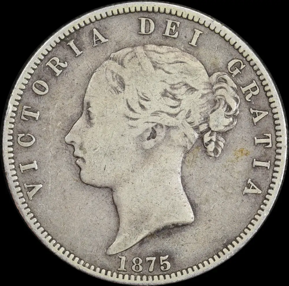 1875 Silver Halfcrown Victoria S#3889 about VF product image