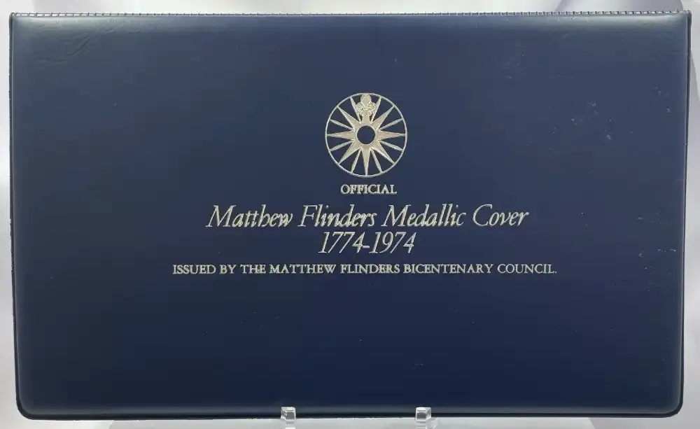 1974 Sterling Silver Commemorative Medallion Cover Matthew Flinders product image