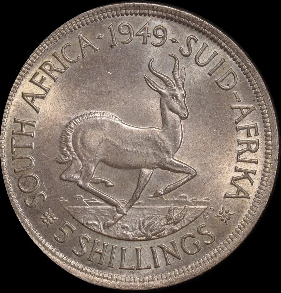 South Africa 1949 Silver 5 Shillings KM#40.1 Uncirculated product image