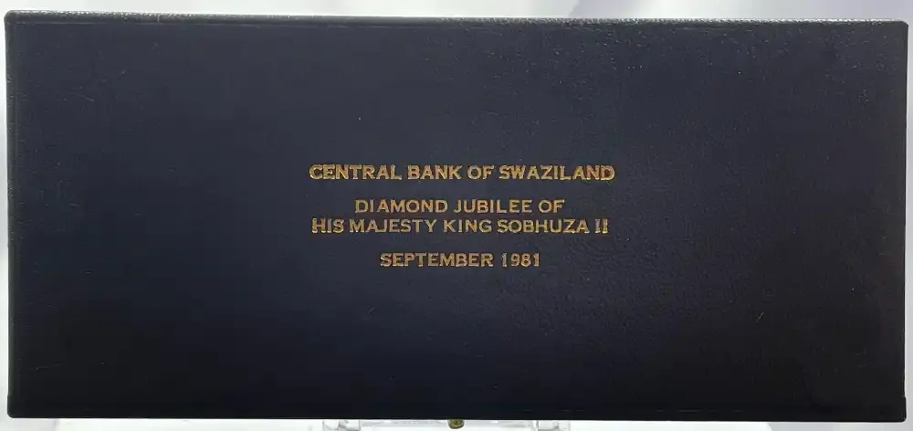 Swaziland 1981 Gold / Silver Proof  Coin Set Unlisted Diamond Jubilee of King Sobhuza II product image