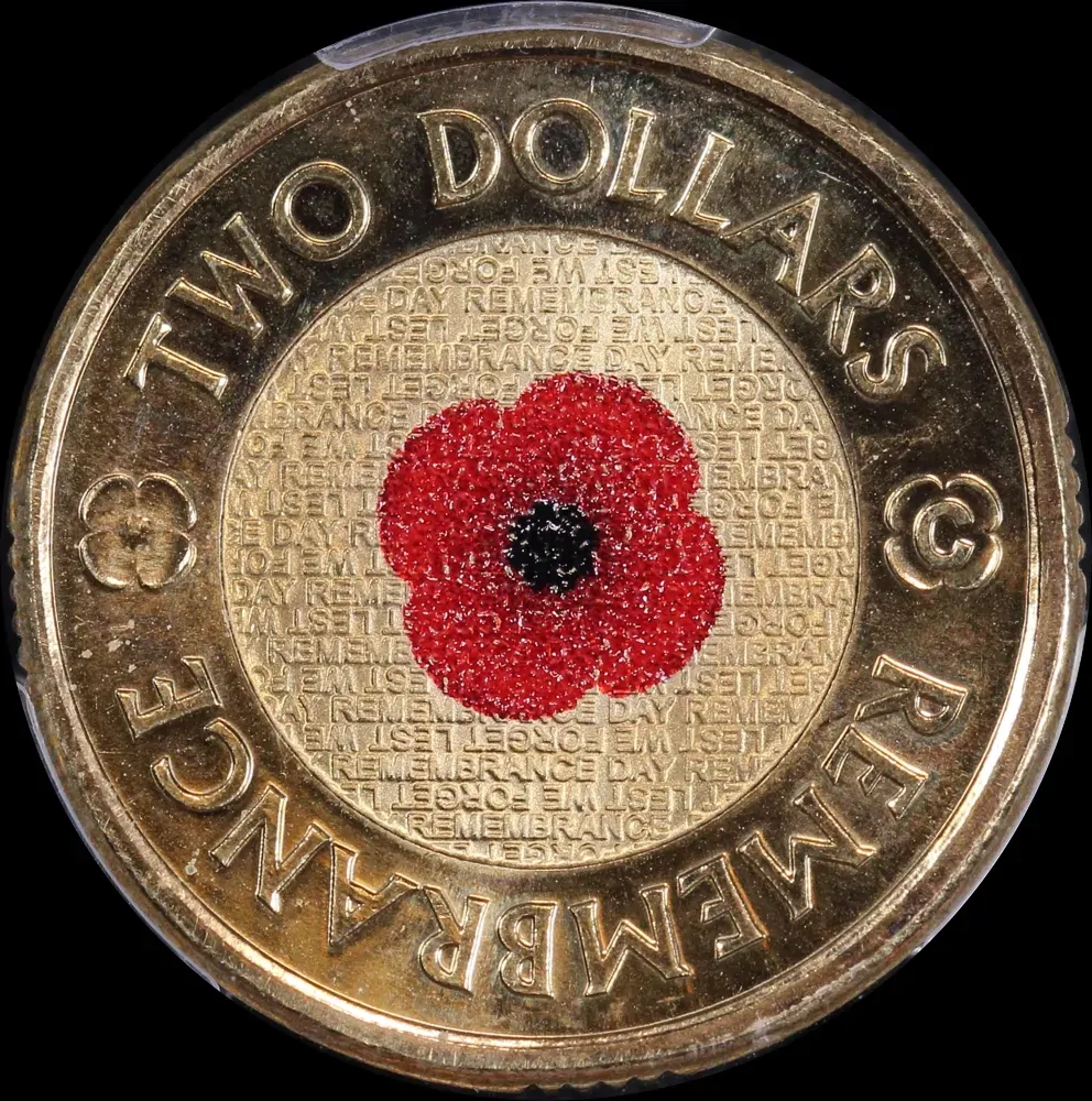 2012 2 Dollar Red Poppy C Mintmark PCGS MS67 product image