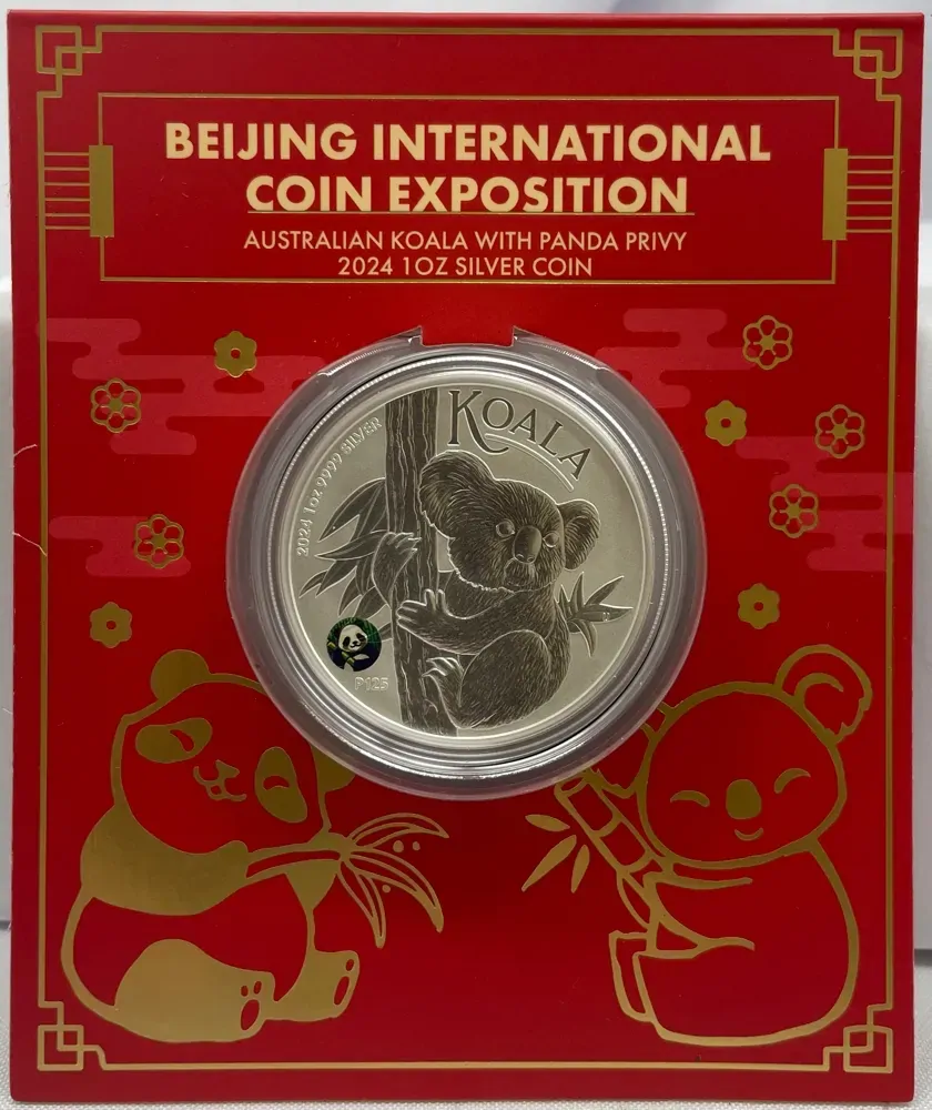 2024 Silver 1 Ounce Uncirculated Coin Koala Panda Privy Mark product image