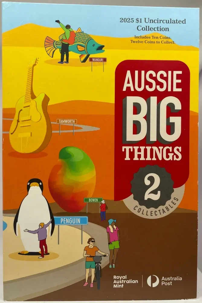 2025 1 Dollar 12 Coin Set Aussie Big Things in Folder product image
