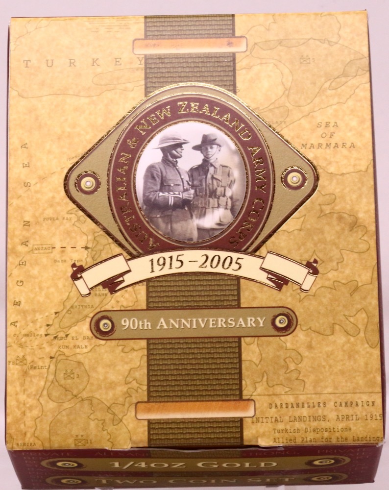 2005 Gold Two Coin Proof Set (2*1/4oz) Anzac product image