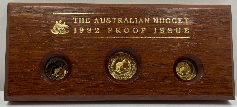 1992 Gold Three Coin Australian Nugget Proof Set product image