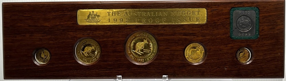 1992 Gold Five Coin Proof Set Kangaroo Nuggets product image