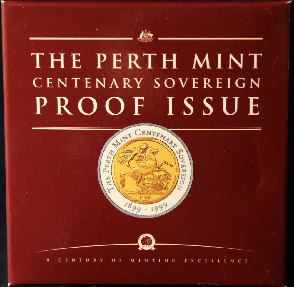 1999 Gold Bimetal 100 Dollar Proof Coin Centenary Sovereign product image