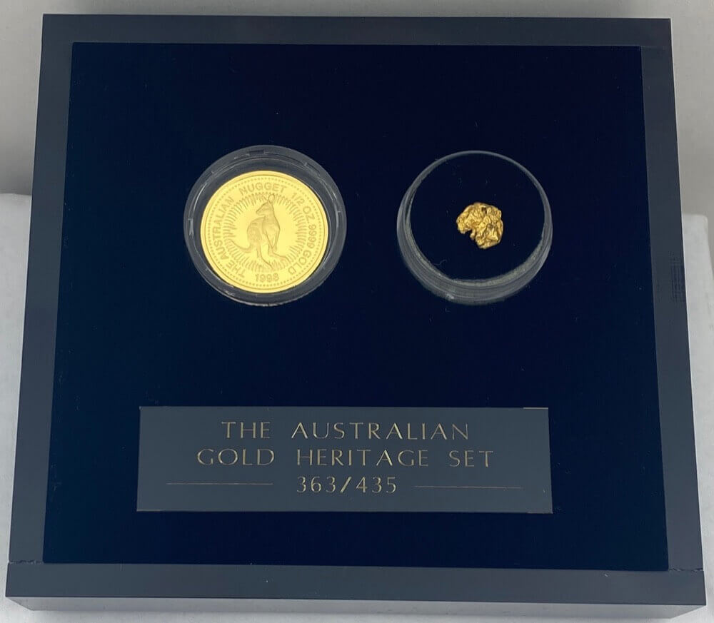1999 Gold Half Ounce Proof Coin and Natural Nugget product image