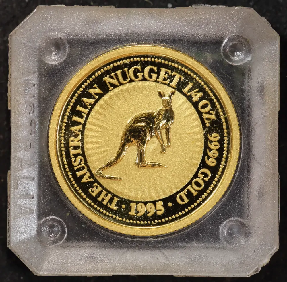 1995 Gold Quarter Ounce Uncirculated Coin Kangaroo product image
