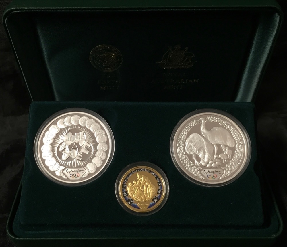 Sydney 2000 Olympic Gold and Silver 3 Proof Coin Set #4 Preparation I product image