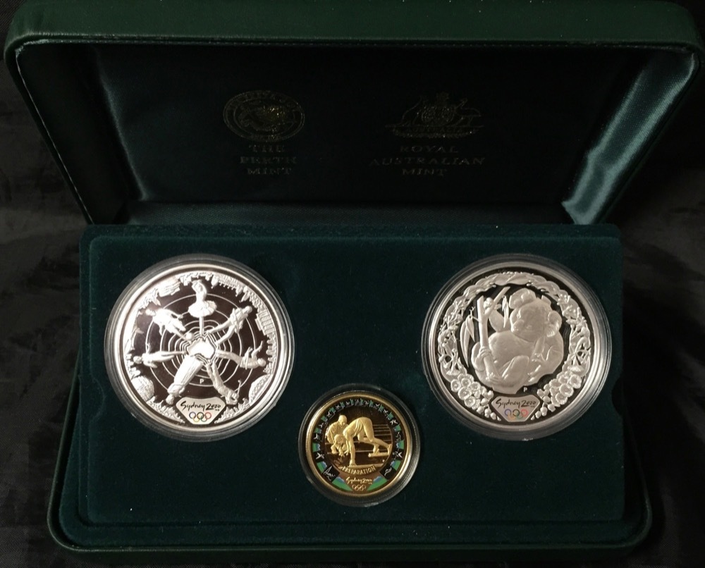 Sydney 2000 Olympic Gold and Silver 3 Proof Coin Set #5 Preparation II product image