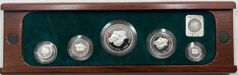 1996 Platinum 5 Coin Set Australian Koala product image