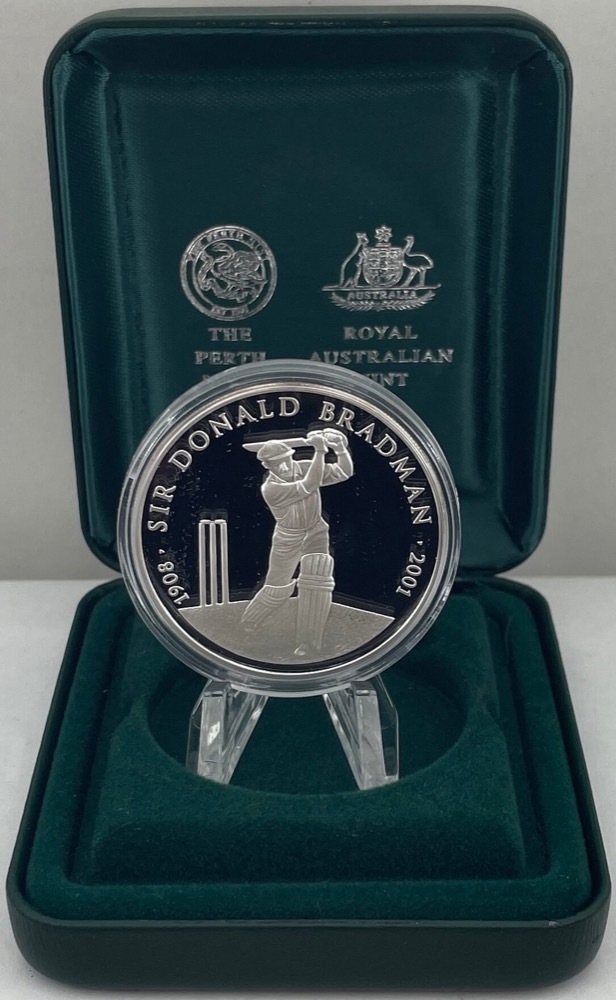 2001 Silver One Ounce Proof Coin Donald Bradman product image