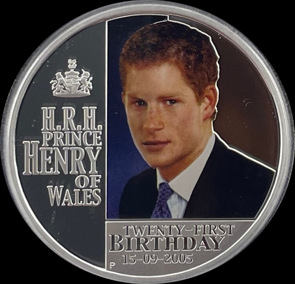 2005 Silver One Ounce Proof Coin HRH Prince Harry 21st Birthday product image