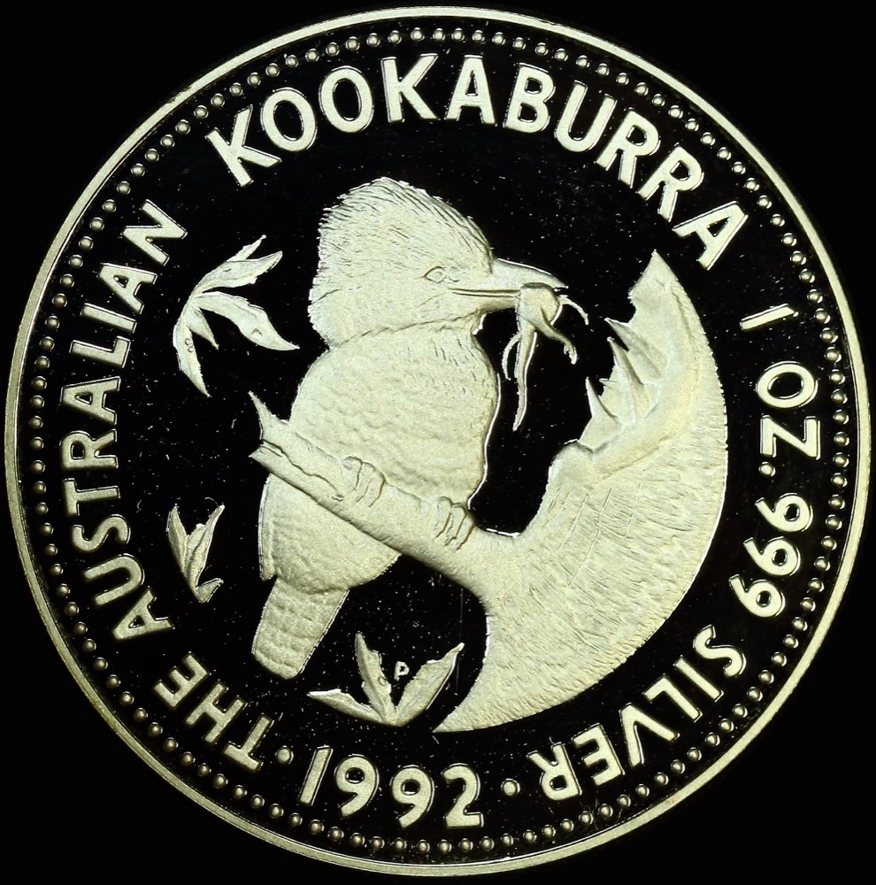 Australia 1992 Silver One Ounce Proof Coin Kookaburra product image