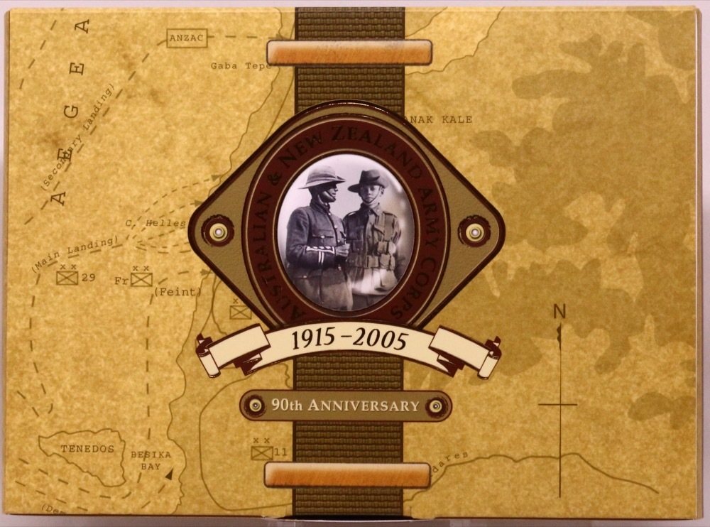 2005 Silver Two Coin Set (2 *1oz) Anzac 90th Anniversary in Cake Tin product image