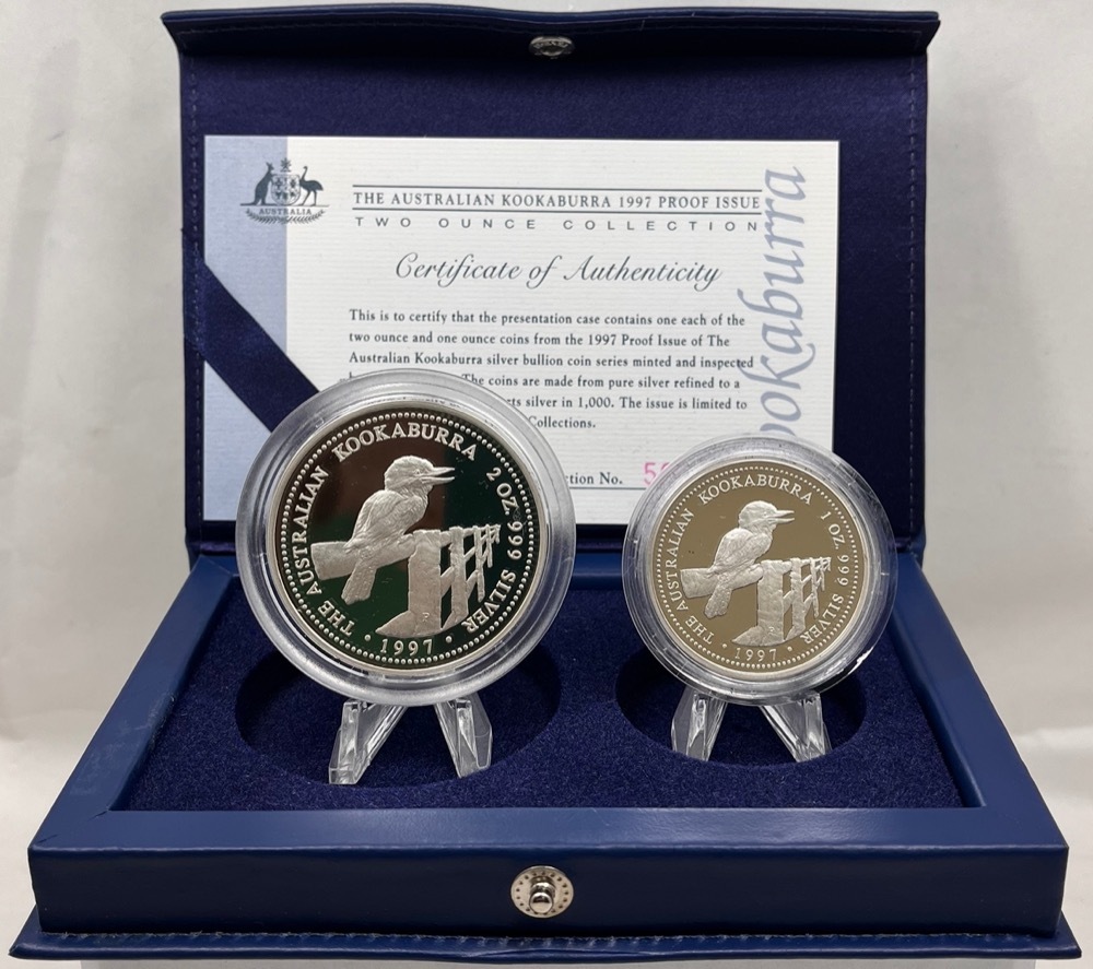 1997 Silver Two Coin Set (2oz 1oz) Kookaburra product image
