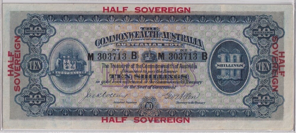 1917 Ten Shilling Collins/Allen R2eF PCGS VF30 product image