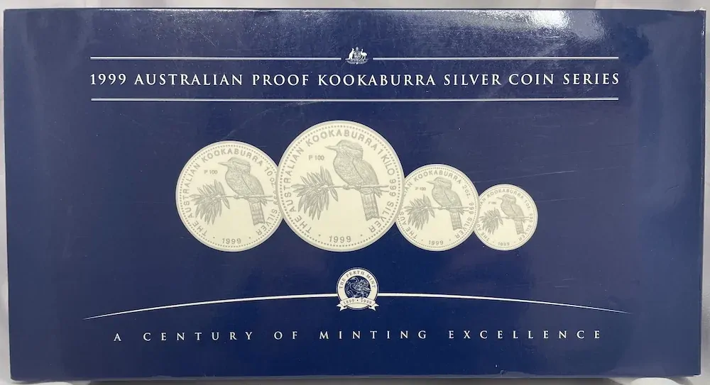 1999 Silver Four Coin Set (1kg 10oz 2oz 1oz) Kookaburra product image