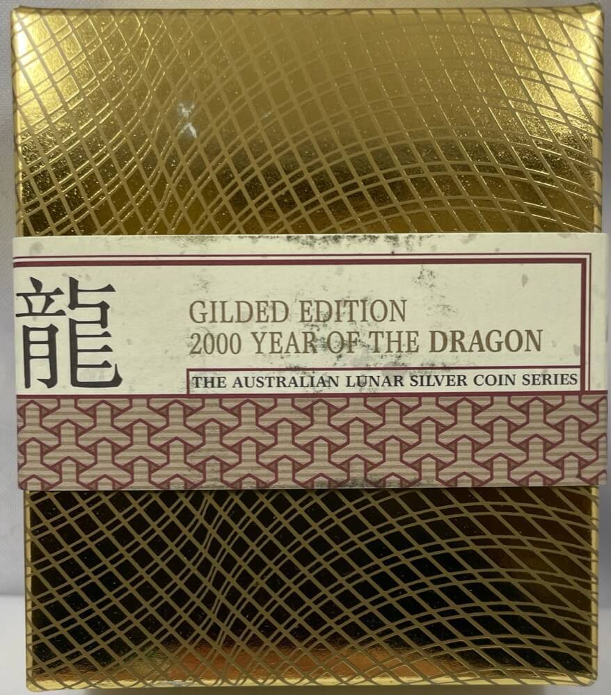 2000 Silver Lunar One Ounce Gilded Coin - Dragon product image