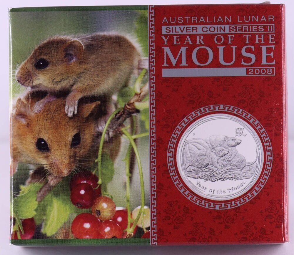 2008 Silver Lunar One Ounce Proof Coin - Series II Mouse product image