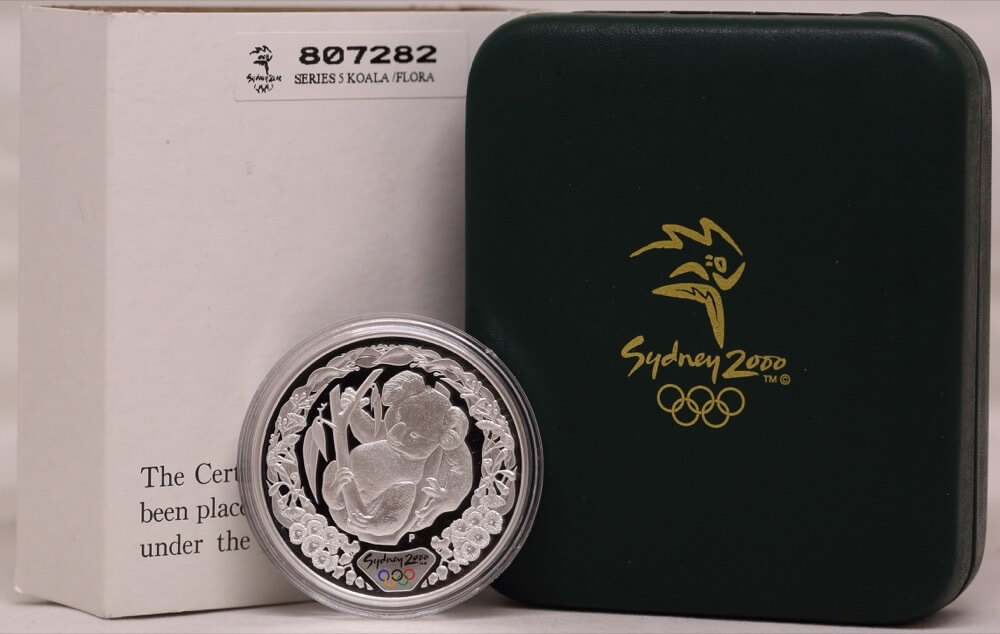 2000 Silver Olympic Proof Coin Koala and Flowering Gum product image