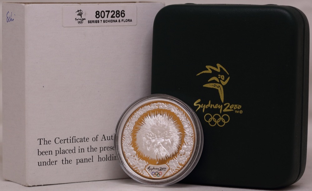 2000 Silver Olympic Proof Coin Echidna and Tea Tree product image
