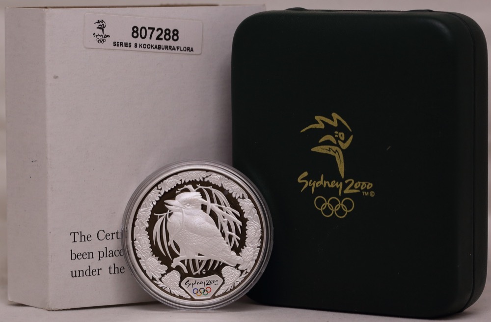 2000 Silver Olympic Proof Coin Kookaburra and Waratah product image