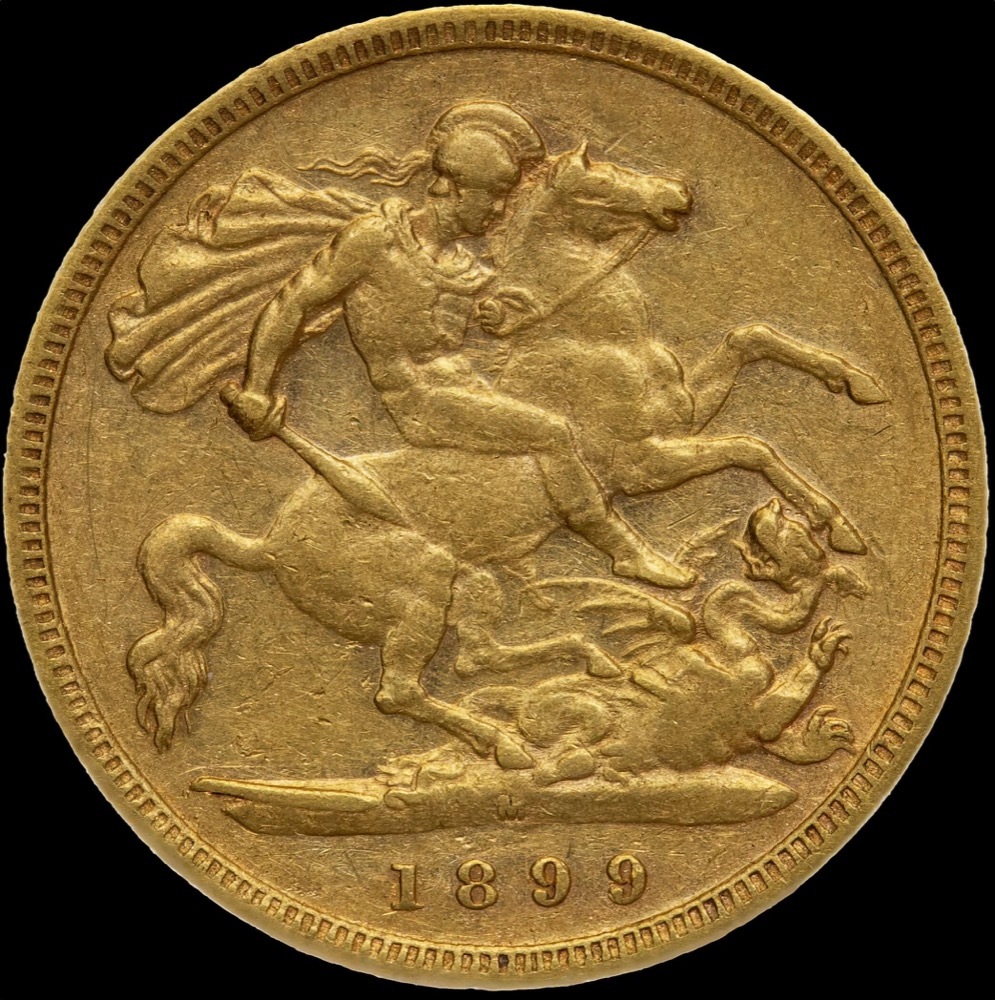 1899 Melbourne Veiled Head Half Sovereign about VF product image