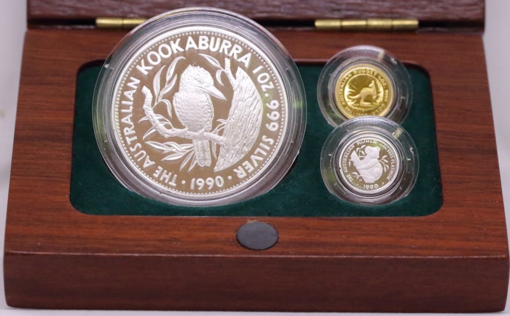 1990 Gold Platinum Silver Family of Precious Metals Proof Coin Set Mini product image