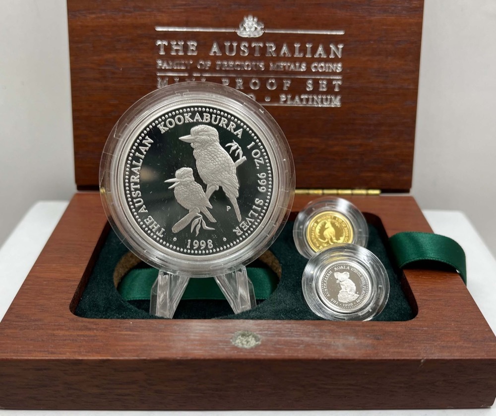 1998 Gold Platinum Silver Family of Precious Metals Proof Coin Set product image