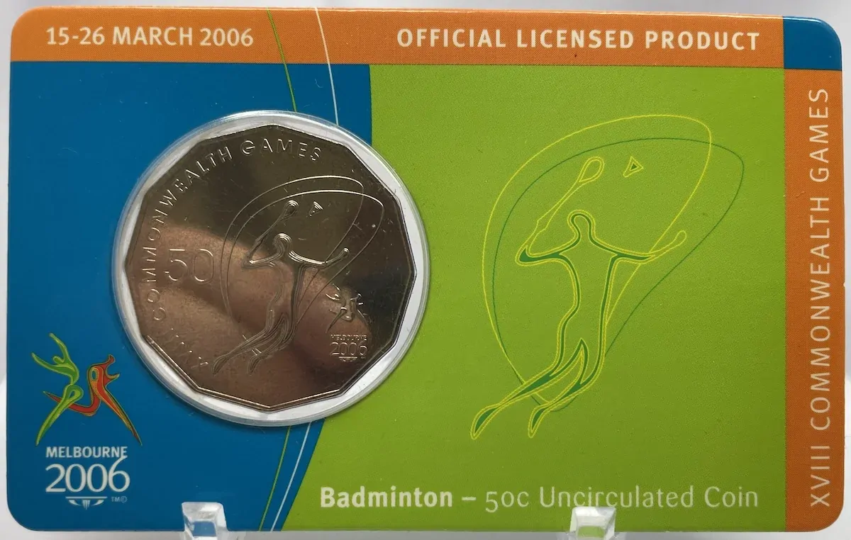 2006 50 Cent Unc Melbourne Commonwealth Games - Badminton product image