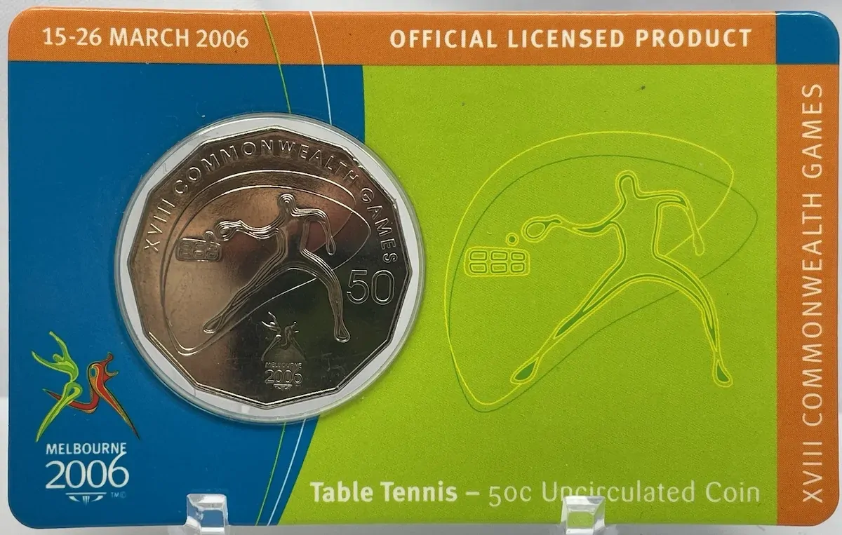 2006 50 Cent Unc Melbourne Commonwealth Games - Table Tennis product image