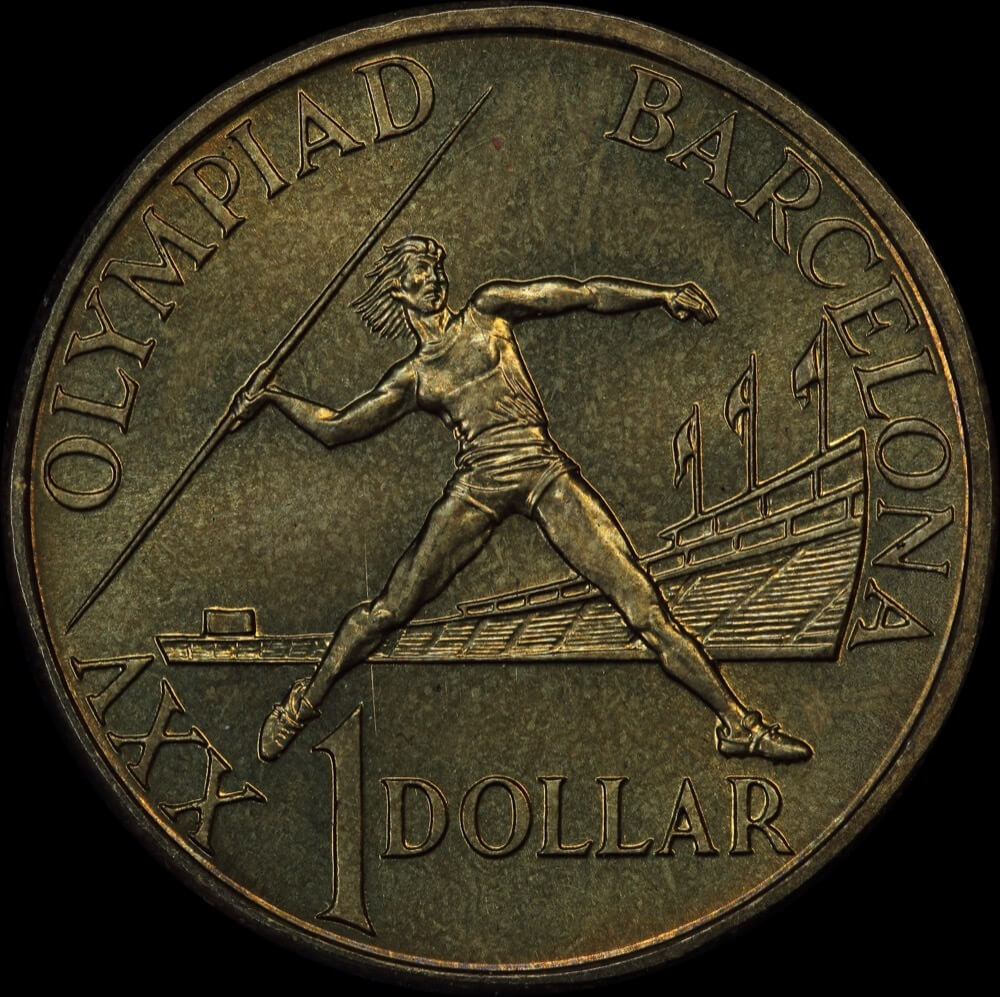 1992 One Dollar Unc Barcelona in RAM Satchel product image
