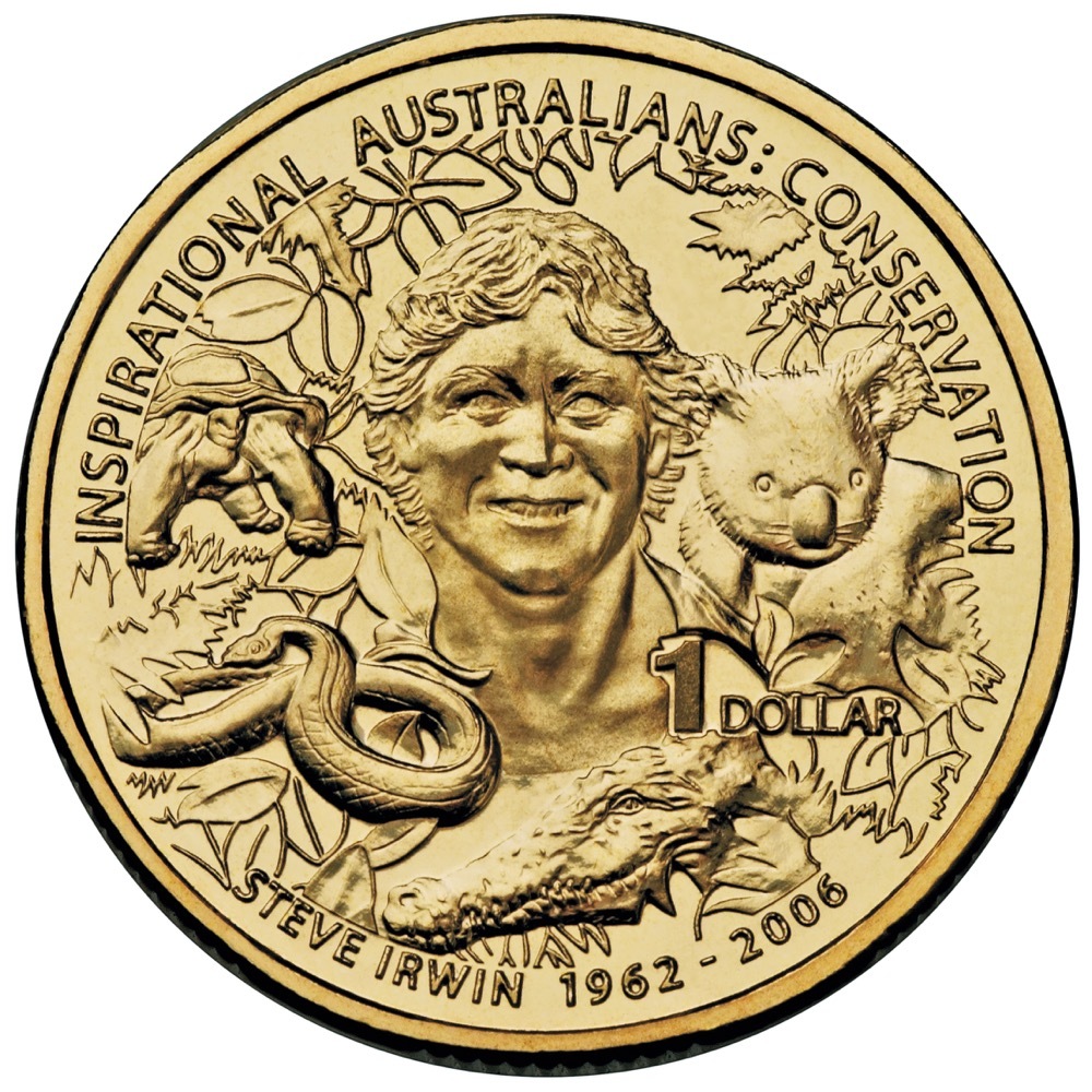 2009 One Dollar Carded Unc Coin Steve Irwin product image