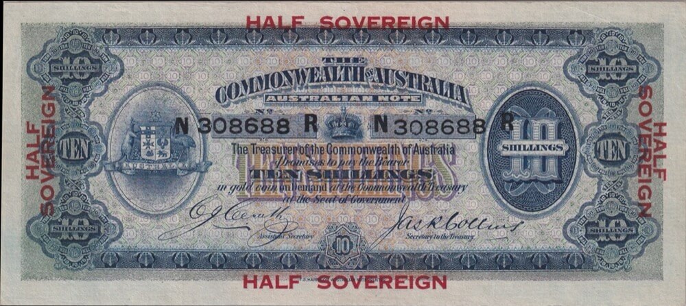 1918 Ten Shilling Cerutty/Collins R3B about EF product image