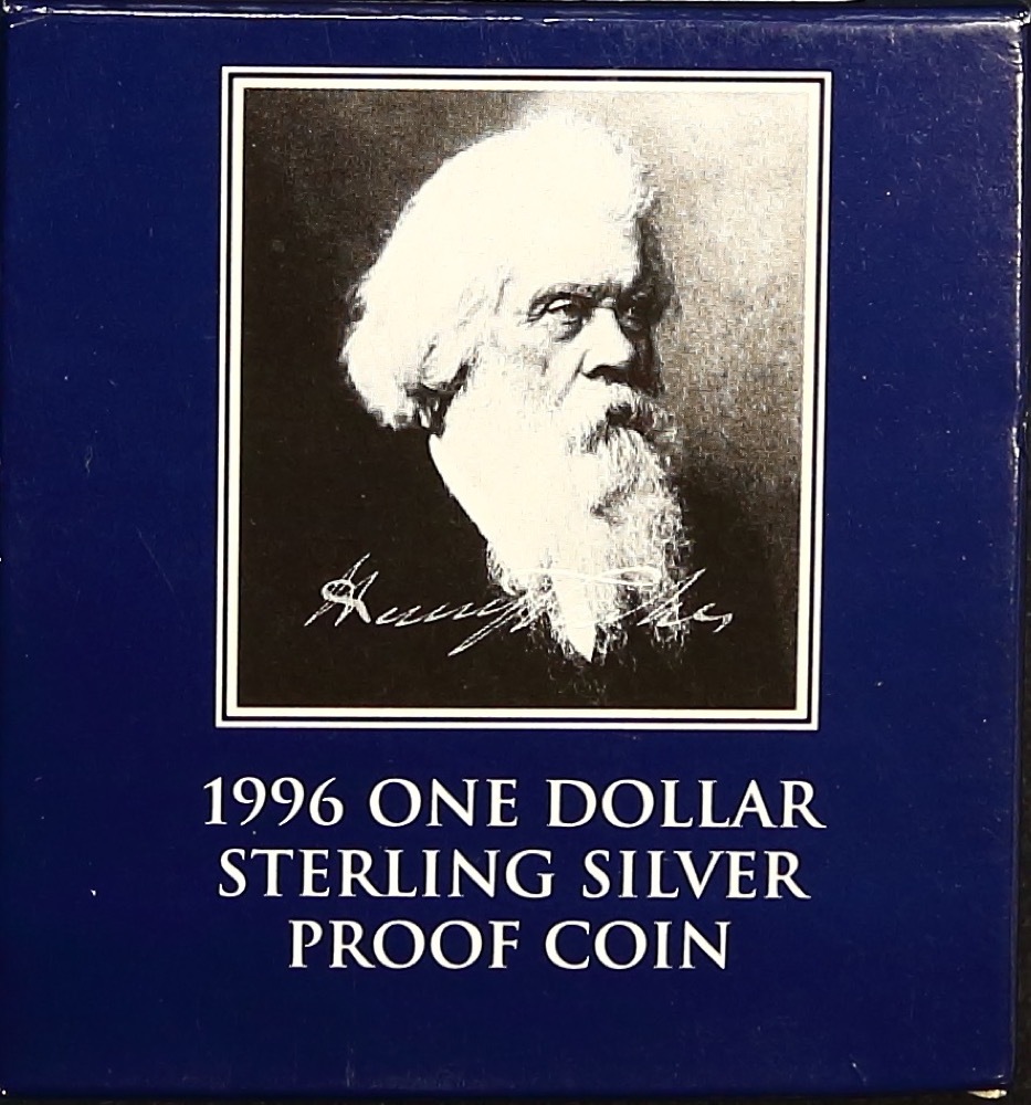 1996 One Dollar Silver Proof Coin Henry Parkes product image